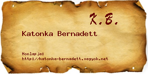 Katonka Bernadett névjegykártya